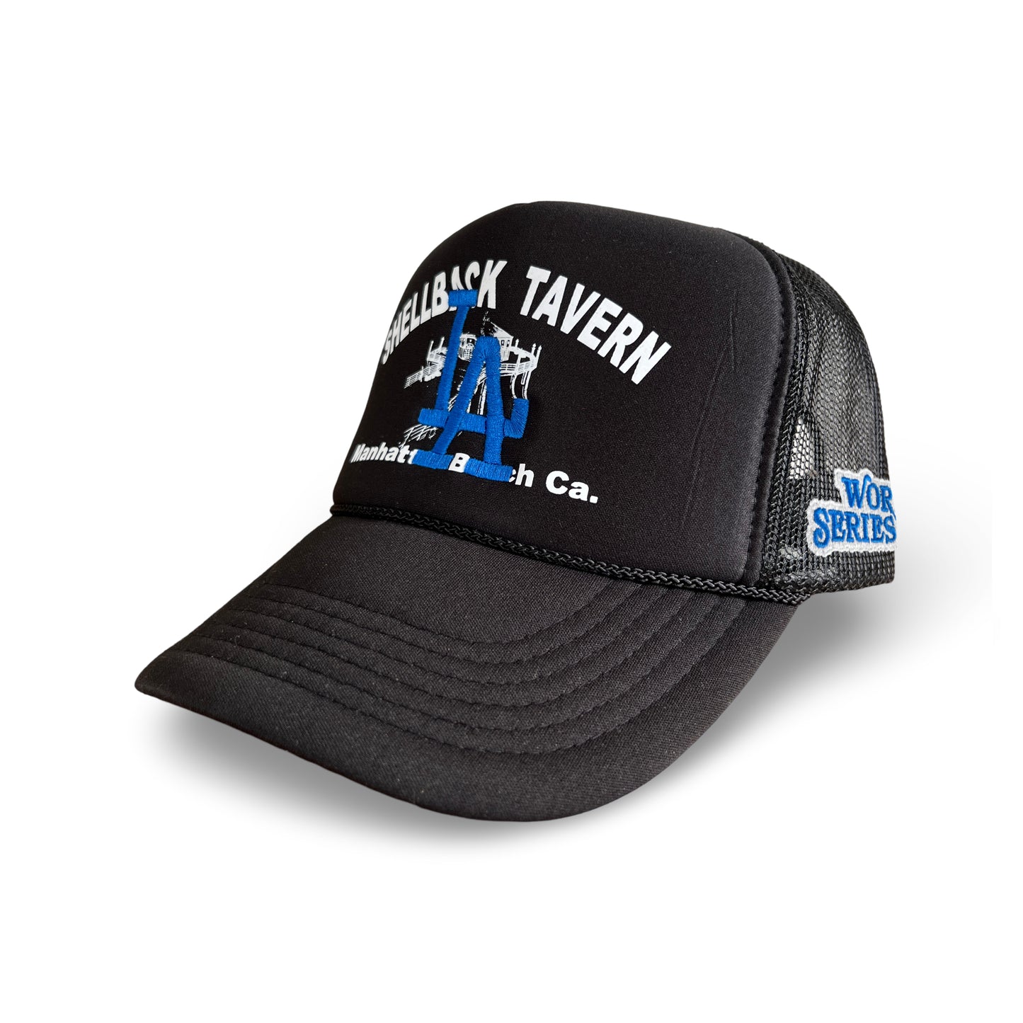 Las Conchas Hat (Black/White/Blue)